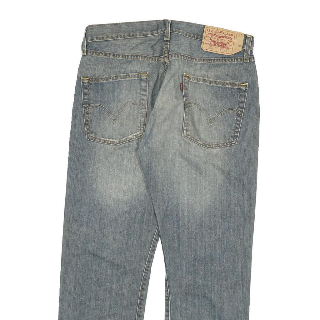 LEVI'S 501 Mens Jeans Blue Regular Straight Denim Light W33 L27 Classic Button