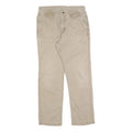 CARHARTT Mens Cotton Blend Beige Relaxed Straight Trousers W32 L32 Workwear