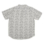 LET'S GO Mens White Patterned Cotton Shirt XL Summer Casual Lightweight