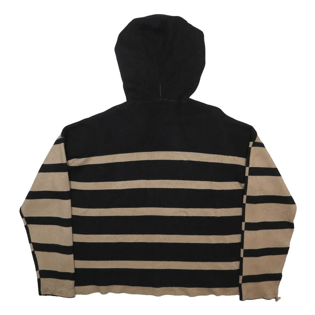 CYRUS Womens Beige & Black Striped Pullover Jumper Crew Neck Basic Knit XL