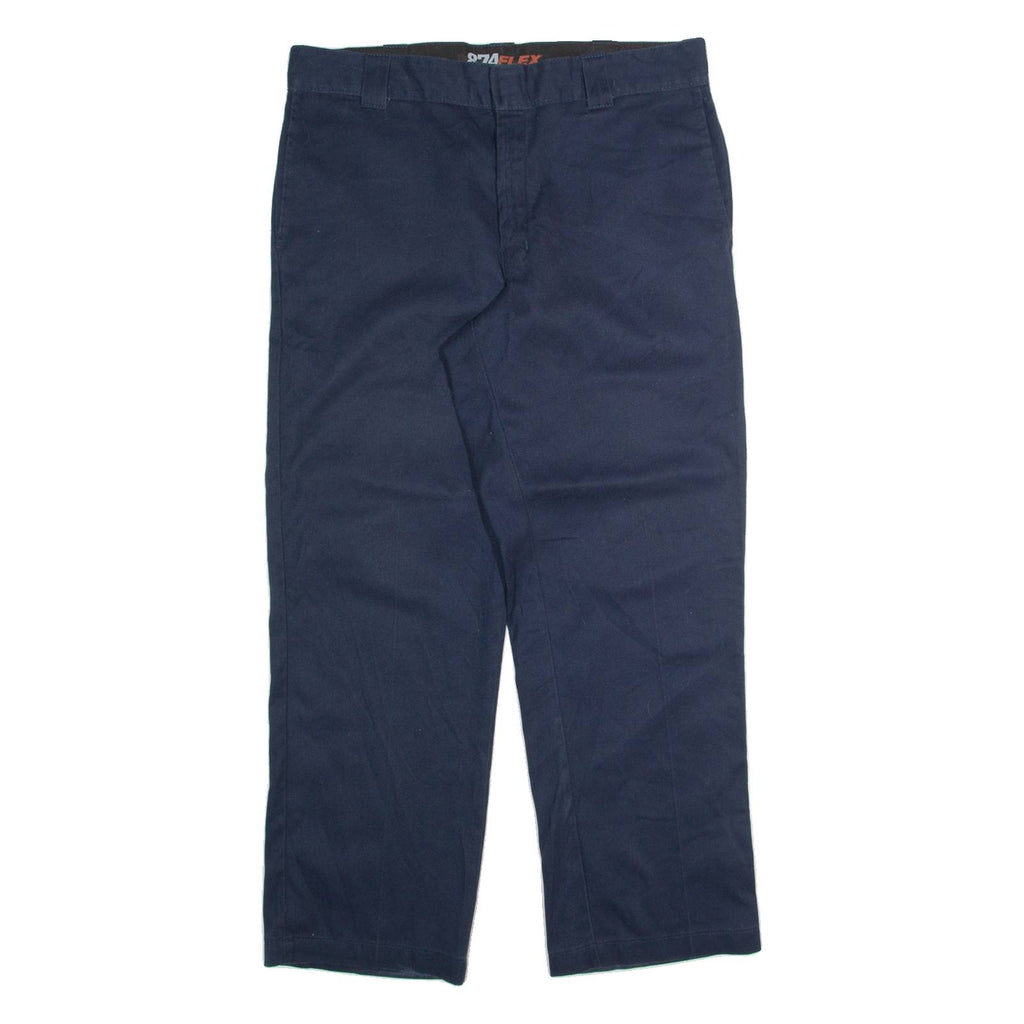 DICKIES Chino Mens Trousers Blue Regular Straight W36 L30