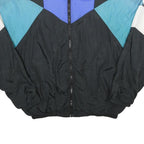 AVAIT SPORTIF Mens Black Blue White Nylon Windbreaker Jacket L Zip Plain