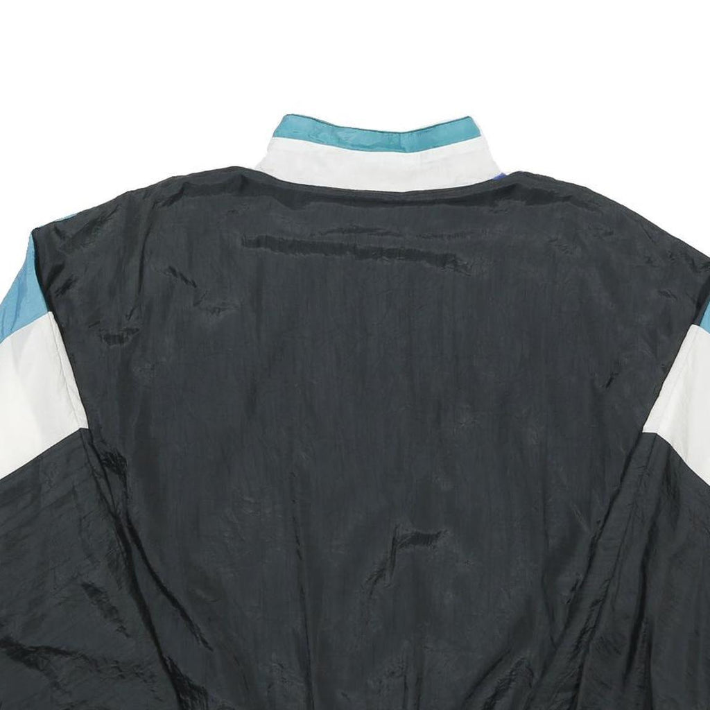 AVAIT SPORTIF Mens Black Blue White Nylon Windbreaker Jacket L Zip Plain