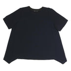 ZARA Womens Black Basic Top Short Sleeve Crew Neck S Polyester Blend Casual