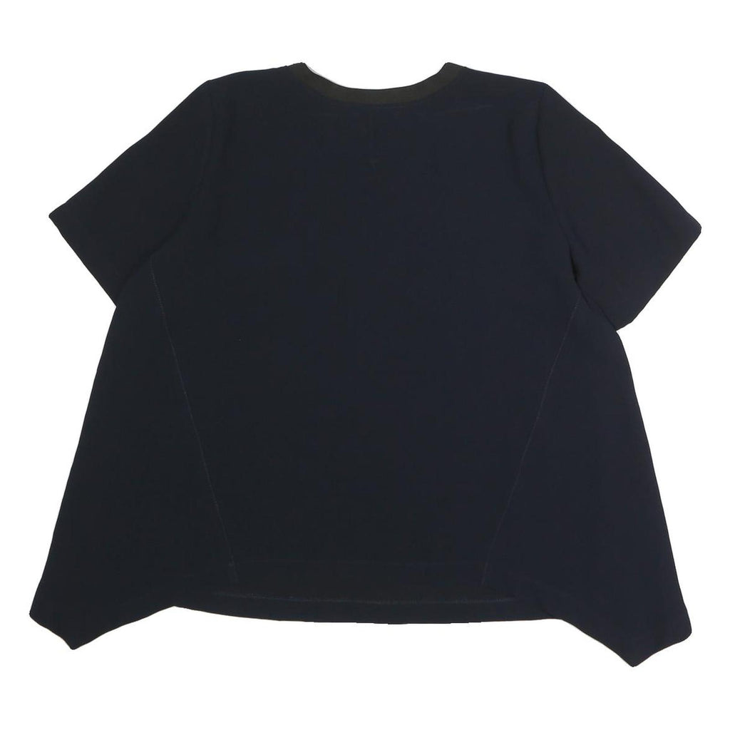 ZARA Womens Black Basic Top Short Sleeve Crew Neck S Polyester Blend Casual