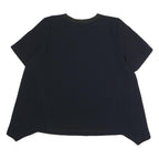 ZARA Womens Black Basic Top Short Sleeve Crew Neck S Polyester Blend Casual