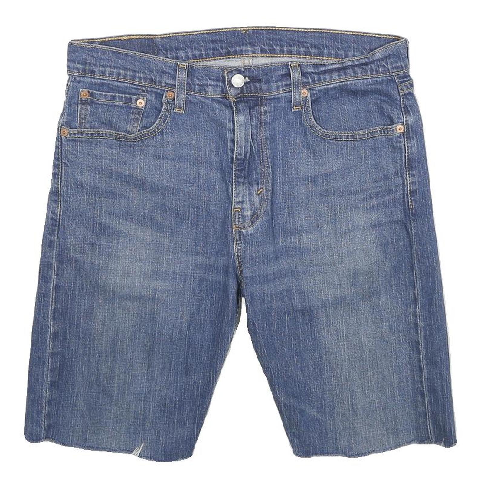 LEVI'S Mens Denim Blue Regular Fit Cut-Off Shorts M W33 Classic Style