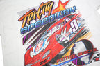 GILDAN Mens White Tri City Speedway Graphic T-Shirt XL Short Sleeve Crew Neck