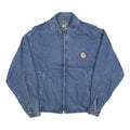 CHEYENNE RIVER Mens Blue Denim Jacket L Cotton Zip Plain Casual Outerwear