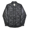 LEVI'S Mens Black Button Jacket M Polyester Blend Plain Casual Classic Stylish