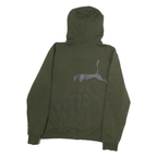 PUMA Mens Green Full Zip Hoodie S Cotton Puma Logo Sweatshirt