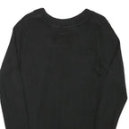 ESPRIT Womens Black Plain Cotton Blend Jumper V-Neck Basic Knit S Casual