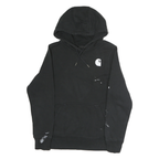CARHARTT Mens Black Hoodie M Cotton Pullover Drawstring Logo Print