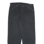 DICKIES Mens Black Cotton Blend Regular Straight Trousers W36 L30 Workwear Zip