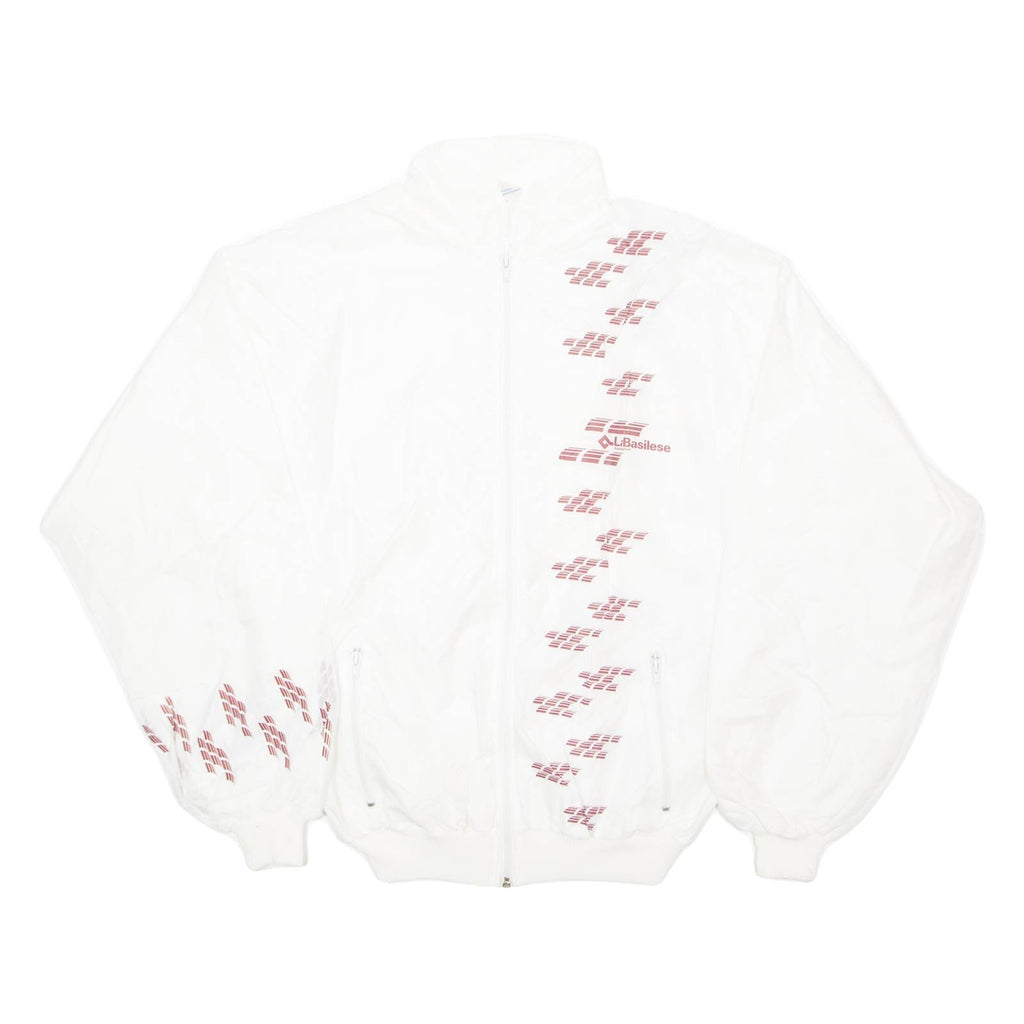 LA BASILESE Hidden Hood Womens Track Jacket White M