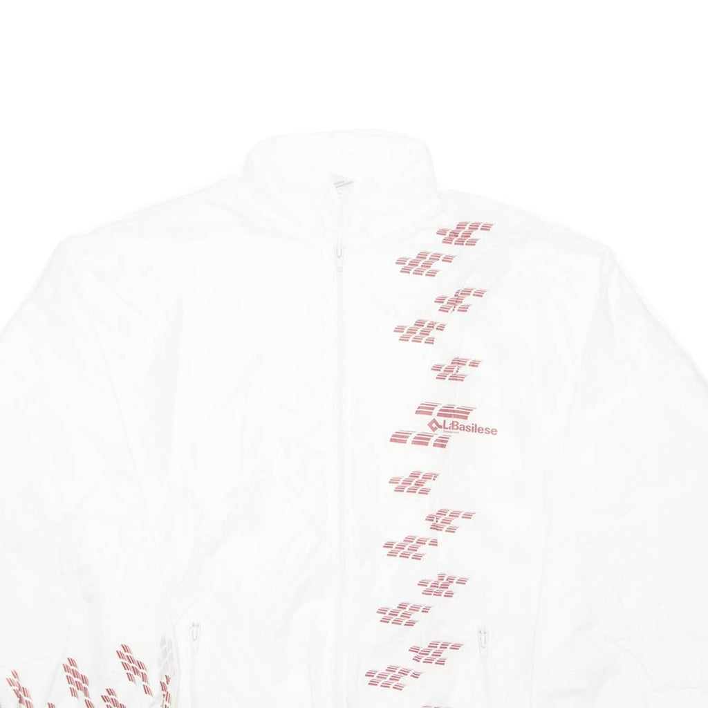 LA BASILESE Hidden Hood Womens Track Jacket White M
