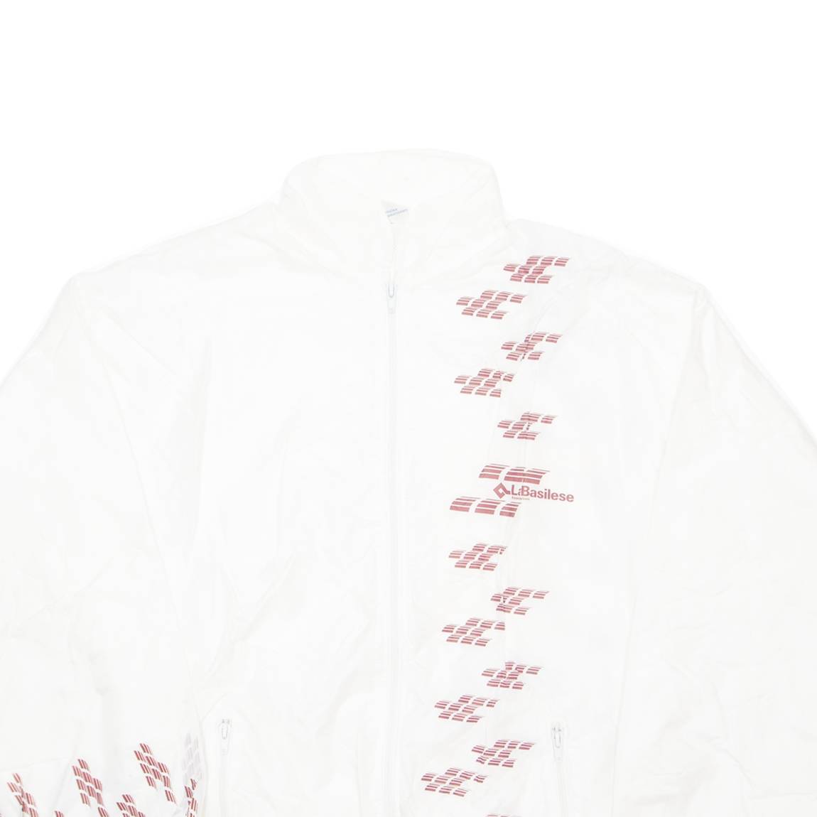 LA BASILESE Hidden Hood Womens Track Jacket White M