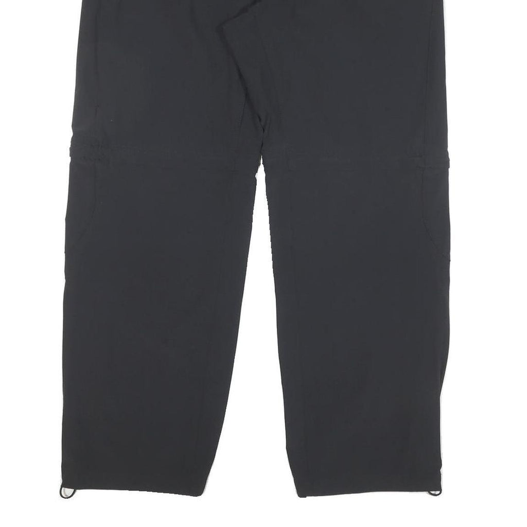 ADIDAS Womens Polyester Blend Black Regular Fit Straight Leg Trousers W36 L29