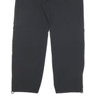 ADIDAS Womens Polyester Blend Black Regular Fit Straight Leg Trousers W36 L29