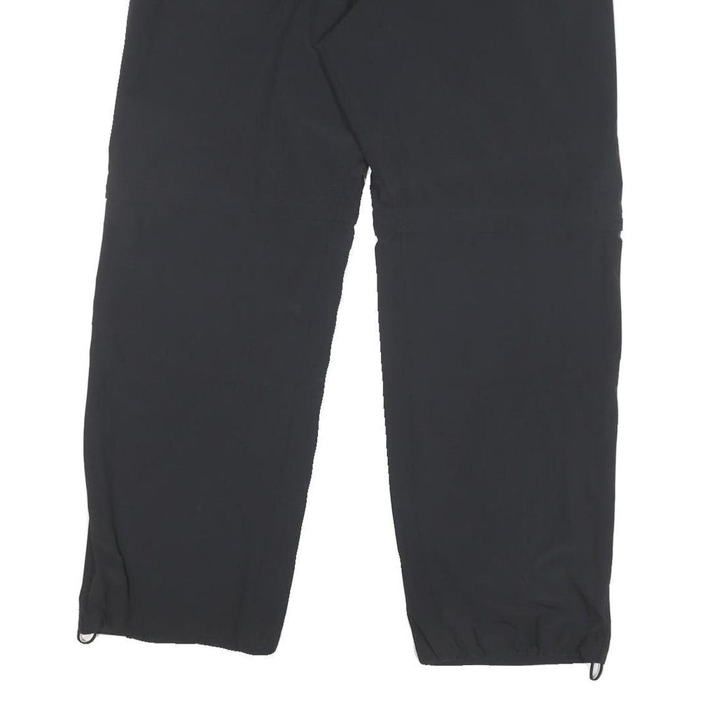 ADIDAS Womens Polyester Blend Black Regular Fit Straight Leg Trousers W36 L29