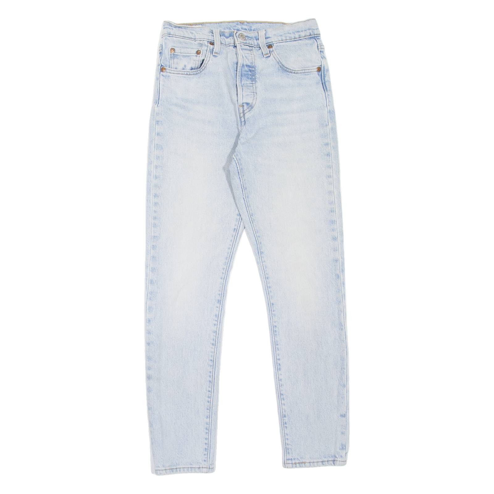 LEVI'S 501S Jeans Premium Womens Blue Skinny Straight Stone Wash W25 L28