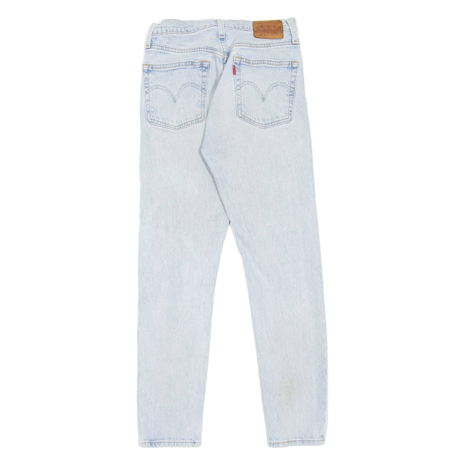 LEVI'S 501S Jeans Premium Womens Blue Skinny Straight Stone Wash W25 L28