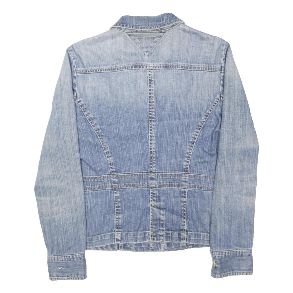 TOMMY HILFIGER Womens Blue Denim Button Jacket L Denim Classic Casual