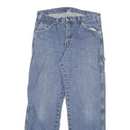 DICKIES Mens Regular Fit Straight Blue Denim Jeans Cotton Blend Zip W32 L30