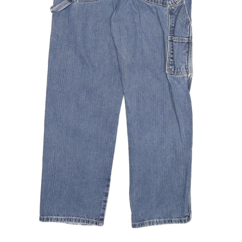 DICKIES Mens Regular Fit Straight Blue Denim Jeans Cotton Blend Zip W32 L30