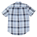TOMMY HILFIGER Mens Blue & Grey Check Shirt M Button Down Casual Summer