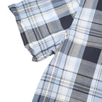 TOMMY HILFIGER Mens Blue & Grey Check Shirt M Button Down Casual Summer