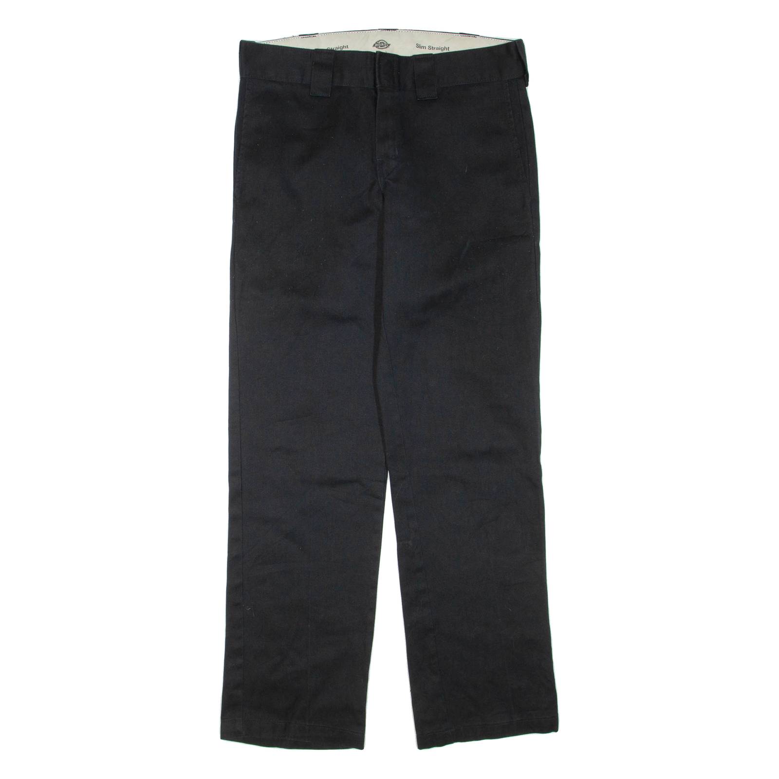 DICKIES Mens Trousers Black Regular Straight W30 L32