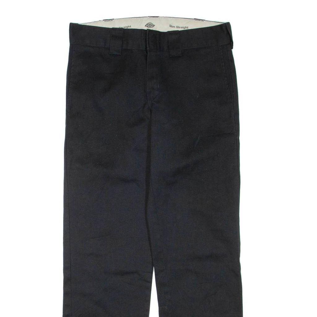 DICKIES Mens Trousers Black Regular Straight W30 L32