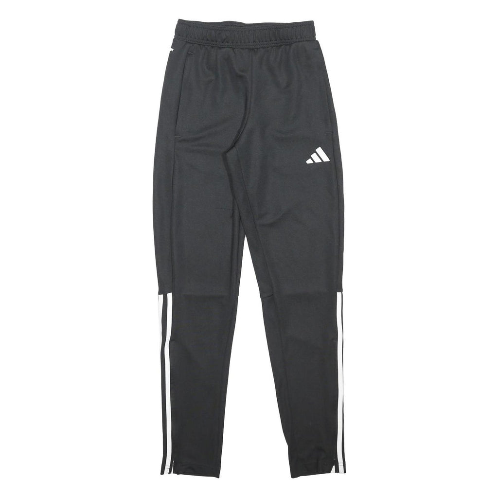 ADIDAS Mens Joggers Black & White Slim Tapered XS W24 L30 Sports Logo