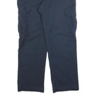 DICKIES Mens Cotton Blend Navy Blue Regular Straight Trousers W34 L30 Workwear