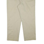 DICKIES Mens Regular Fit Beige Cotton Blend Trousers W40 L30 Classic Zip