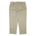 DICKIES Mens Regular Fit Beige Cotton Blend Trousers W40 L30 Classic Zip
