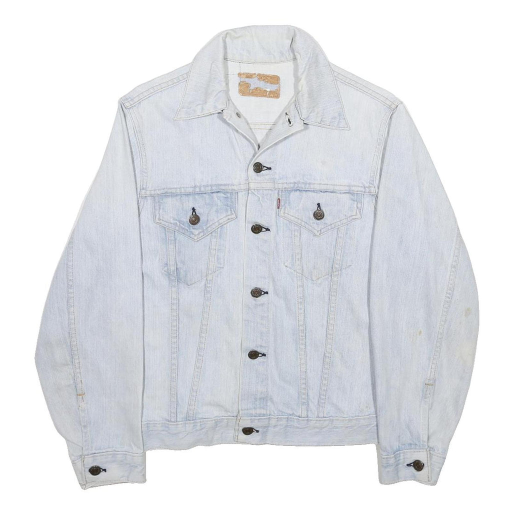 LEVI'S Womens Blue Cotton Denim Jacket S Button Closure Classic Fit Casual
