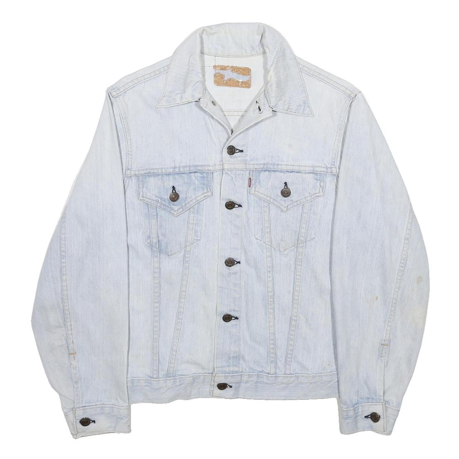 LEVI'S Womens Blue Cotton Denim Jacket S Button Closure Classic Fit Casual