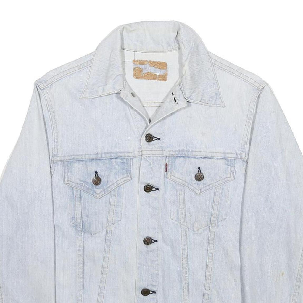 LEVI'S Womens Blue Cotton Denim Jacket S Button Closure Classic Fit Casual