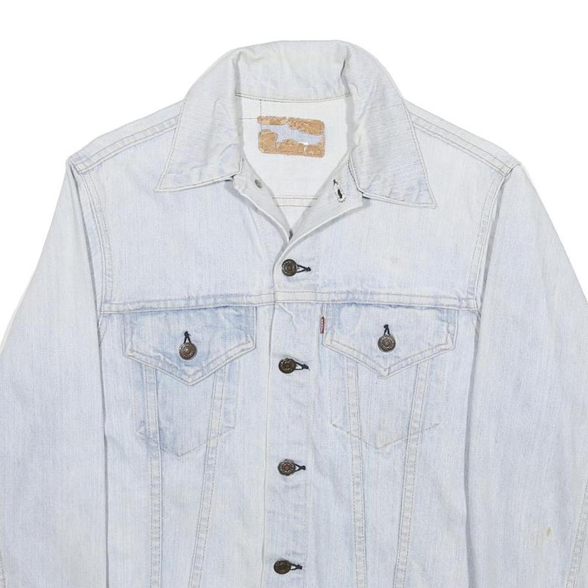 LEVI'S Womens Blue Cotton Denim Jacket S Button Closure Classic Fit Casual