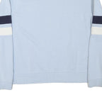 FILA Womens Blue Crew Neck XL Cotton Blend Sweatshirt Logo Stripe Sleeves