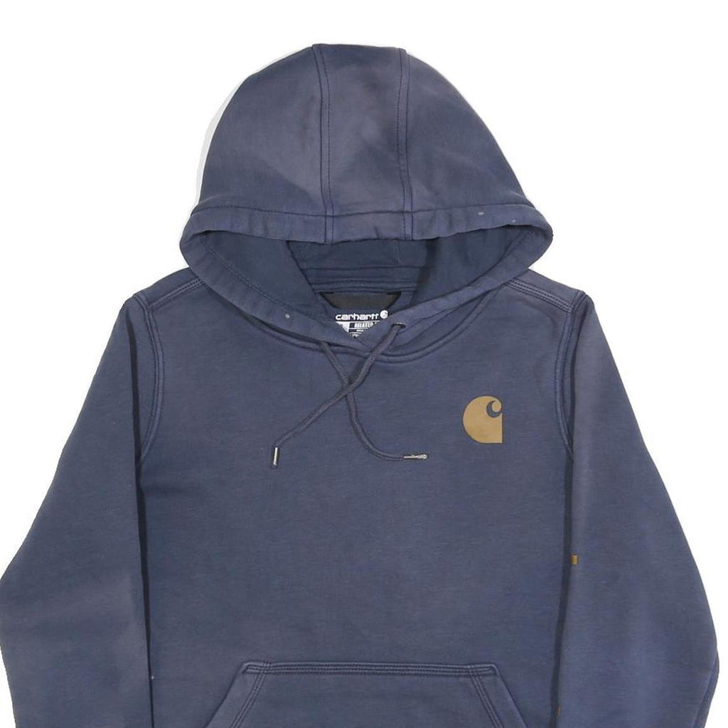 CARHARTT Womens Blue Hoodie S Cotton Blend Pullover Hooded Sweatshirt