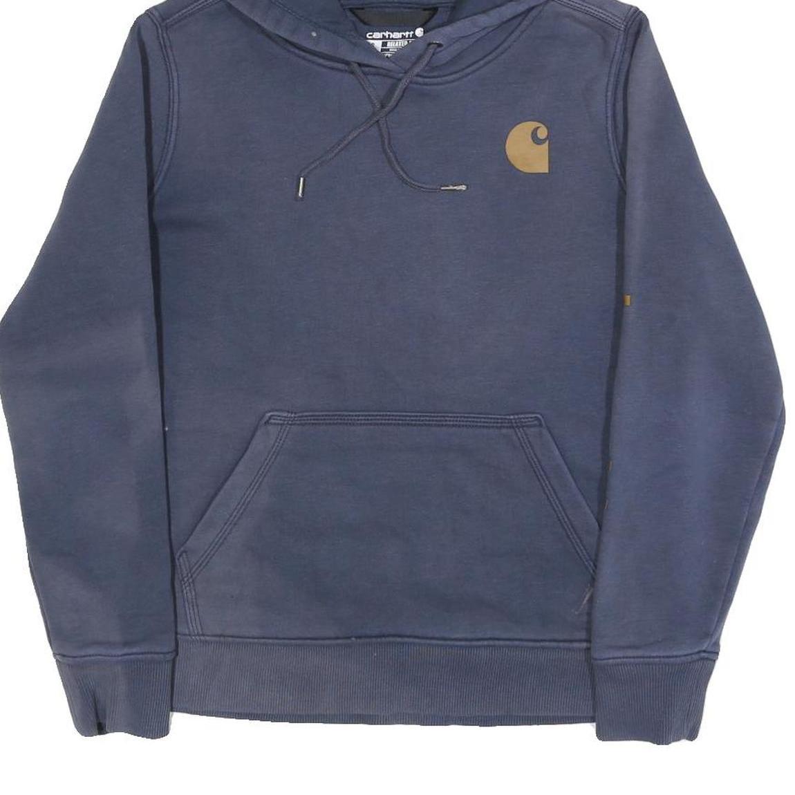 CARHARTT Womens Blue Hoodie S Cotton Blend Pullover Hooded Sweatshirt