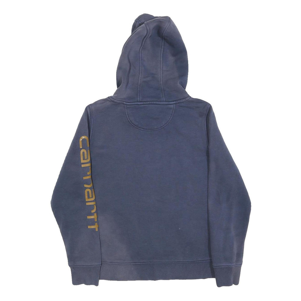 CARHARTT Womens Blue Hoodie S Cotton Blend Pullover Hooded Sweatshirt