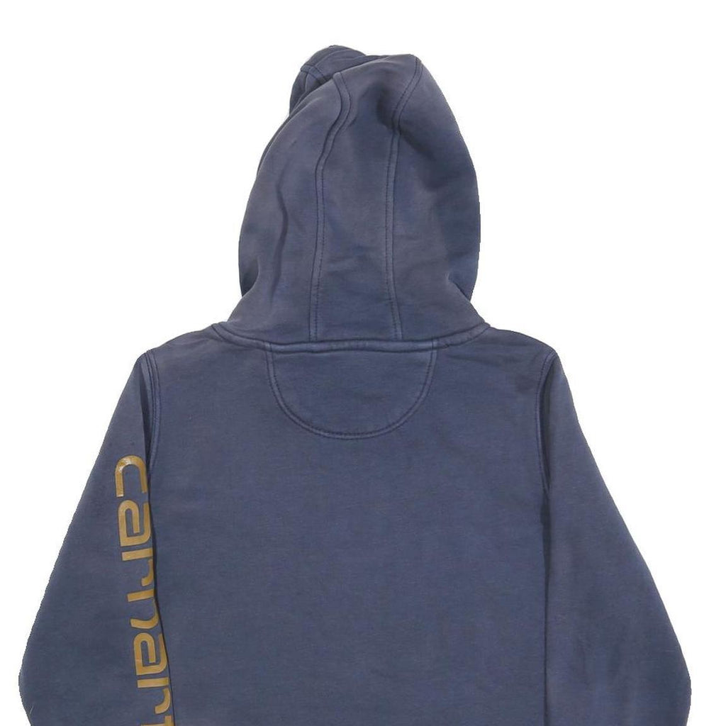 CARHARTT Womens Blue Hoodie S Cotton Blend Pullover Hooded Sweatshirt