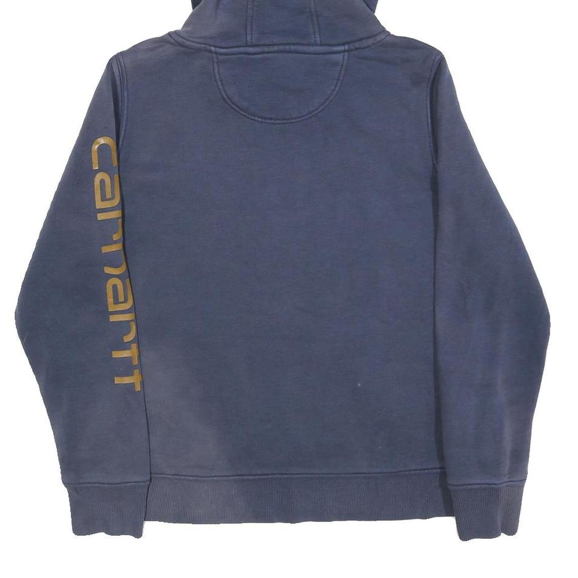 CARHARTT Womens Blue Hoodie S Cotton Blend Pullover Hooded Sweatshirt