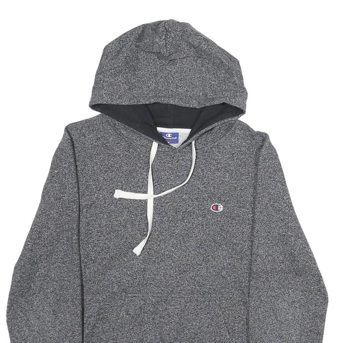CHAMPION Mens Grey Pullover Hoodie M Cotton Blend Drawstring Casual Wear