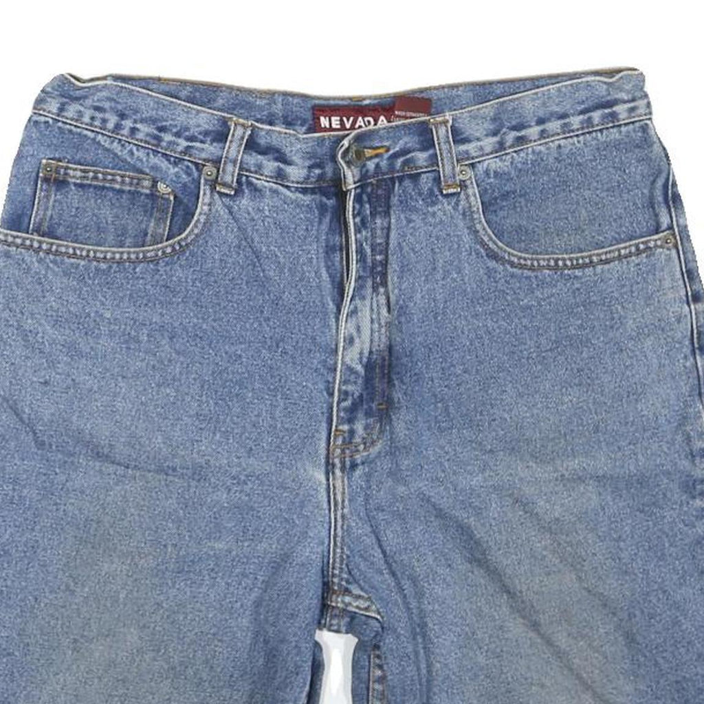 NEVADA Mens Denim Blue Casual Shorts M W34 Cotton Blend Comfortable Fit