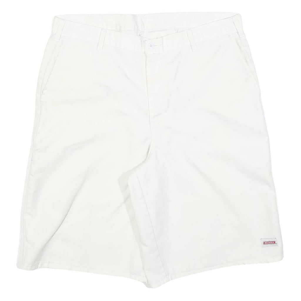 DICKIES Mens Shorts White Casual Regular L W36 Cotton Blend Workwear